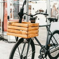 Caisse Vélo En Bois Sur Porte Bagages Avant Two-O -Remorques vélo Soldes caisse velo en bois sur porte bagages avant two o full 5