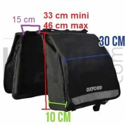 Oxford Double Sacoche Vélo Sur Porte-bagage Arrière Imperméable 13 Oxford Double Sacoche Vélo Sur Porte-bagage Arrière Imperméable -Remorques vélo Soldes double sacoche velo sur porte bagage arriere impermeable full 6