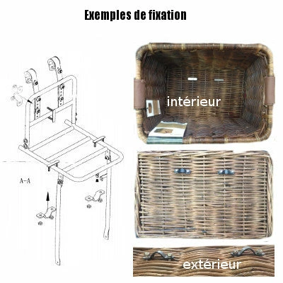 Fixations Pour Caisse Et Panier De Vélo En Osier Rotin - Basil 8 Fixations Pour Caisse Et Panier De Vélo En Osier Rotin - Basil – Image 6