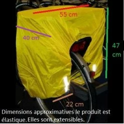 HOCK Housse Protection Pluie Pour Sacoche Vélo Triple -Remorques vélo Soldes housse protection pluie pour sacoche velo triple full 3