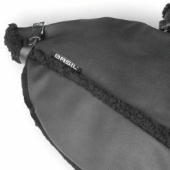 Manchons Basil Noirs En Cuir Végétal Sur Guidon Vélo -Remorques vélo Soldes manchons basil noirs en cuir vegetal sur guidon velo full 5