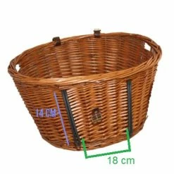 Panier Avant En Osier Pour Chien Sur Guidon - Trixie -Remorques vélo Soldes panier avant en osier pour chien sur guidon trixie full 4