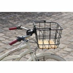 Panier Avant Pour Vélo Avec Socle En Bois Z Front Zefal -Remorques vélo Soldes panier velo avant bois zefal 3