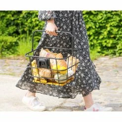 Panier Avant Pour Vélo Avec Socle En Bois Z Front Zefal -Remorques vélo Soldes panier velo avant bois zefal 5