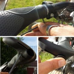 VELO Poignées Vélo Ergonomiques Avec Cornes Triple Densité - La Paire -Remorques vélo Soldes poignees velo ergonomiques avec cornes triple densite la paire full 4