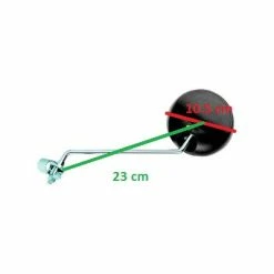 Messingschlager Rétroviseur Pour Vélo Avec Bras Long Et Grand Miroir 105 Mm -Remorques vélo Soldes retroviseur pour velo avec bras long et grand miroir 105 mm full 2