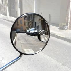 Messingschlager Rétroviseur Pour Vélo Avec Bras Long Et Grand Miroir 105 Mm -Remorques vélo Soldes retroviseur pour velo avec bras long et grand miroir 105 mm full 4