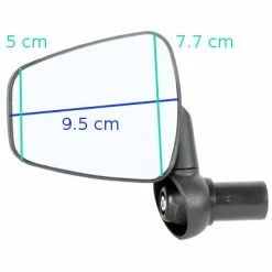 ZEFAL Rétroviseur Vélo Gauche Grand Miroir Dooback 2 Zéfal -Remorques vélo Soldes retroviseur velo gauche grand miroir dooback 2 zefal full 4