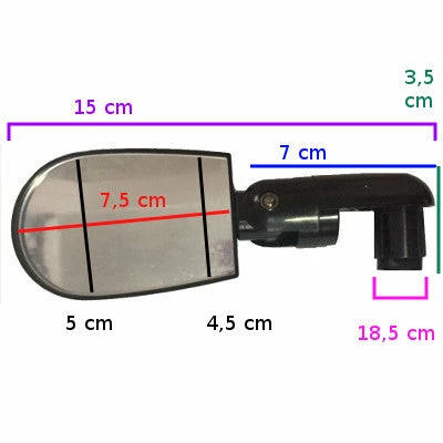 Brandless Rétroviseur Vélo Sur Embout De Guidon 7 Brandless Rétroviseur Vélo Sur Embout De Guidon – Image 5