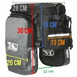M-Wave Sacoche Avec Extensions Sur Porte Bagage Vélo Auto Agrippante -Remorques vélo Soldes sacoche avec extensions sur porte bagage velo auto agrippante full 6