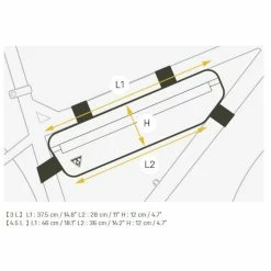 Sacoche De Cadre Pour Vélo MidLoader 4.5 Litres - Topeak -Remorques vélo Soldes sacoche cadre topeak midloader 4.5 L mesures