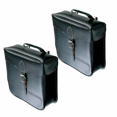 Sacoche Double De Vélo Rétro Noire Sporfabric 3 Sacoche Double De Vélo Rétro Noire Sporfabric