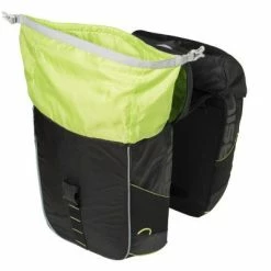 Sacoche Double Imperméable Vélo Miles Basil Noir/lime -Remorques vélo Soldes sacoche double impermeable velo miles basil noir lime full 3