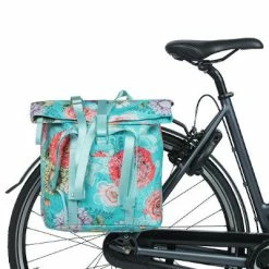 Sacoche Vélo Arrière Shopper Basil Bloom Field Bleu Ciel 20L -Remorques vélo Soldes sacoche velo arriere shopper basil bloom field bleu ciel 20l full 4
