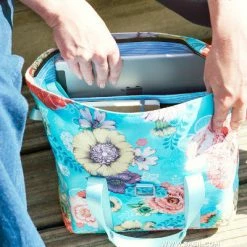 Sacoche Vélo Arrière Shopper Basil Bloom Field Bleu Ciel 20L -Remorques vélo Soldes sacoche velo arriere shopper basil bloom field bleu ciel 20l full 5