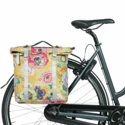 Sacoche Vélo Double Porte-bagage Amovible MIK Jaune Bloom Basil -Remorques vélo Soldes sacoche velo double porte bagage amovible mik jaune bloom basil full 4