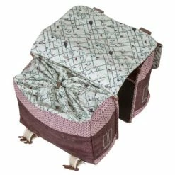 Sacoche Vélo Double Rouge Vintage 35L Boheme Basil -Remorques vélo Soldes sacoche velo double rouge vintage 35l boheme basil full 3