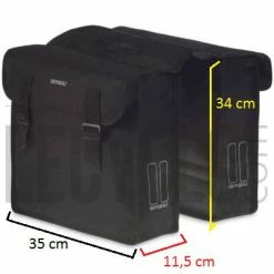 Sacoches Vélo Double Mara L 26 L Basil -Remorques vélo Soldes sacoches velo double mara l 26 l basil full 5