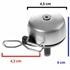 Widek Sonnette Vélo 45 Mm Grise Paperclip -Remorques vélo Soldes sonnette velo 45 mm grise paperclip full 3