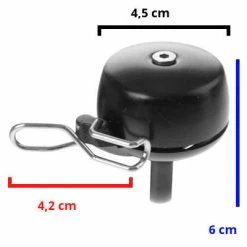 Widek Sonnette Vélo Design 45 Mm Noire Paperclip -Remorques vélo Soldes sonnette velo design 45 mm noire paperclip full 3