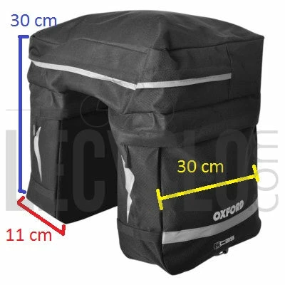 Oxford Triple Sacoche De Vélo Sur Porte-bagage Arrière 5 Oxford Triple Sacoche De Vélo Sur Porte-bagage Arrière – Image 3